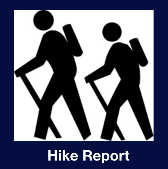 Report of where the hikers went this week